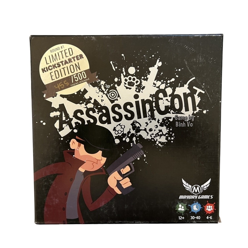 Assassin Con Game - Mayday Games‎ - Limited Kickstarter Edition 455/500 Complete